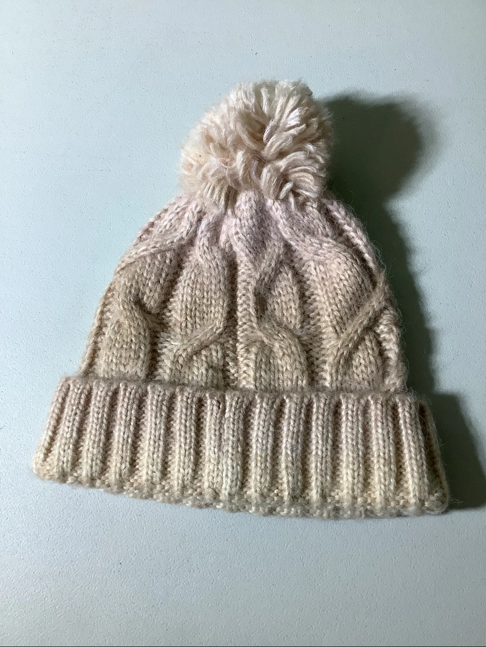Free People pale pink and gold beanie